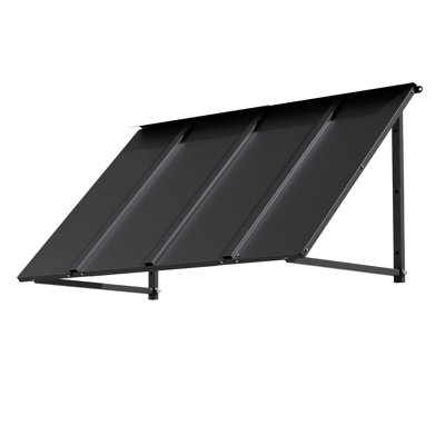 Auvent de porte fixe en métal 61 x 112 cm, structure robuste en acier, résistant aux intempéries (pluie, neige, soleil), idéal pour une entrée, un porche, une terrasse, un jardin, un garage ou une devanture de magasin. Installation facile et rapide.