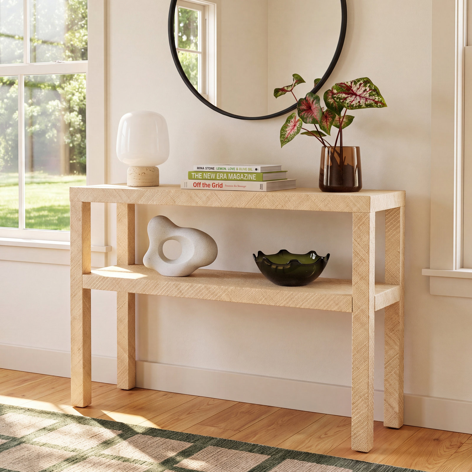 Breban 42" Console Table, Light Natural