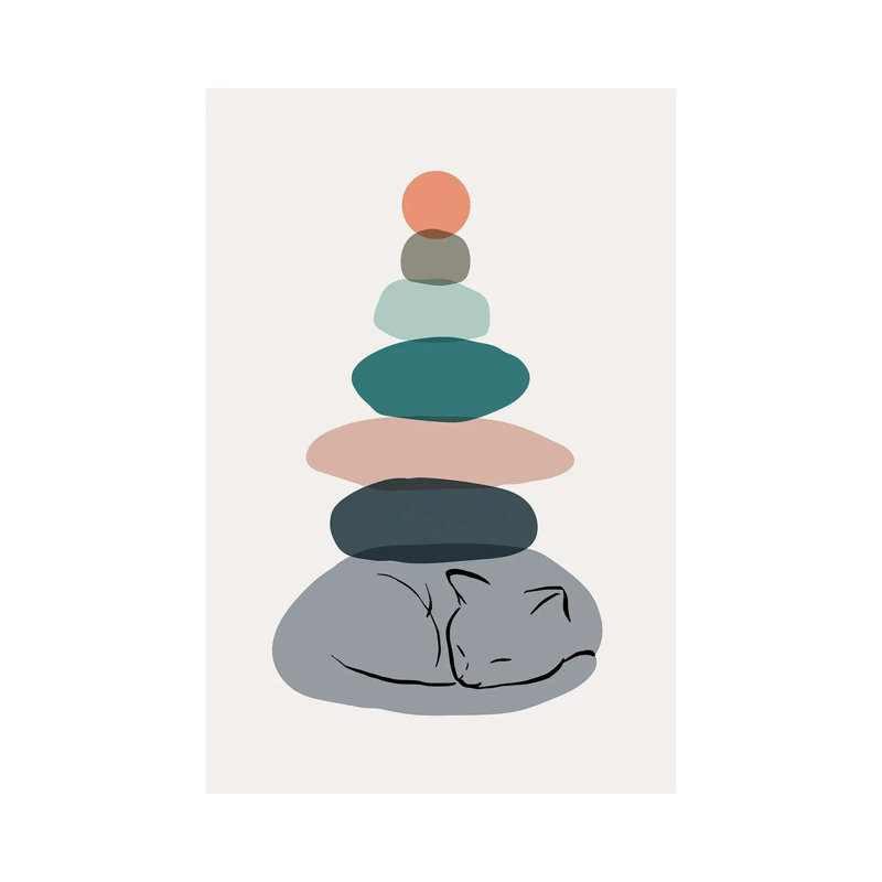 «Cat Landscape» par Lim Heng Swee, impression sur toile tendue, H 12 po x l 8 po x P 0,75 po