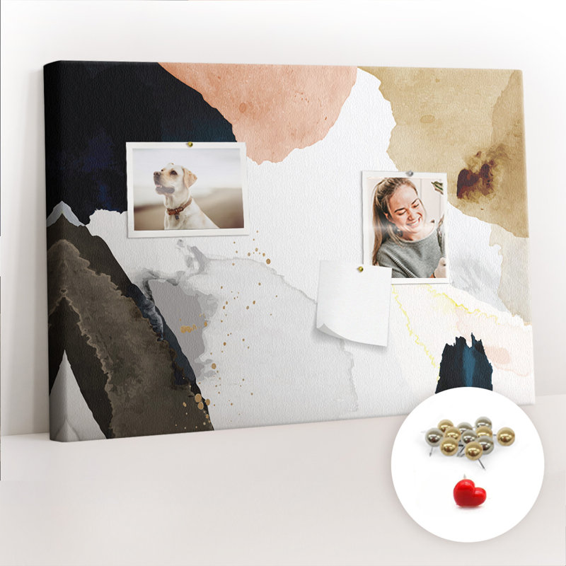 Makayle Cork Corkboard / Bulletin Board, 40" H x 60" W x 2.5" D