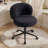 Low-Back Vanity Chair with Wheels – Adjustable Height Task Chair, Soft Upholstered Swivel Chair for Bedroom & Home Office-129532015