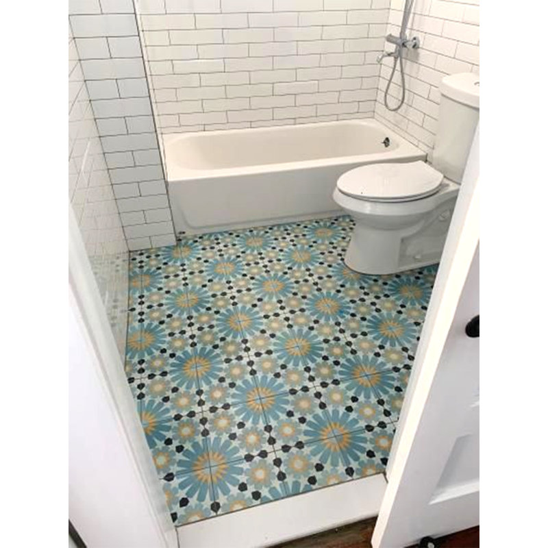 Tangier 8" x 8" Cement Patterned Wall & Floor Tile, Primero