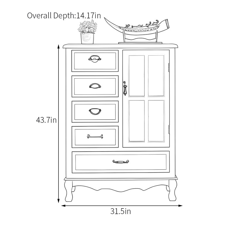 Nordic style modern simple accent cabinet