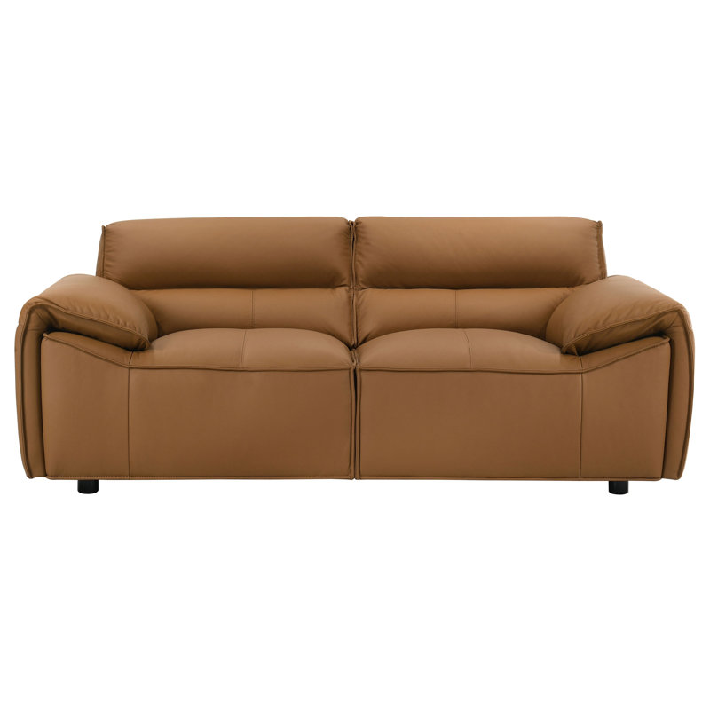 Causeuse en cuir Faulkner, Orange