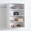 Système d'organisation mural en bois blanc Devi