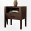 Table de chevet en bambou avec tablette ouverte et tiroir-48435722