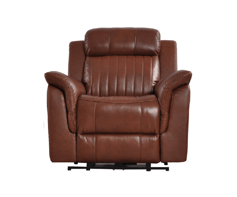 Cenaida Genuine Leather Electric Power Recliner Armchair, Tan