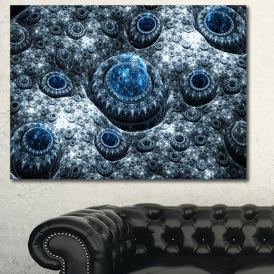 " Blue Fractal Exotic Planet "