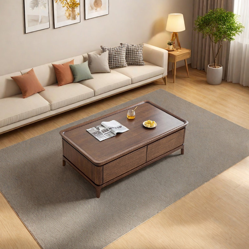 Simple Style Walnut Wood Coffee Table