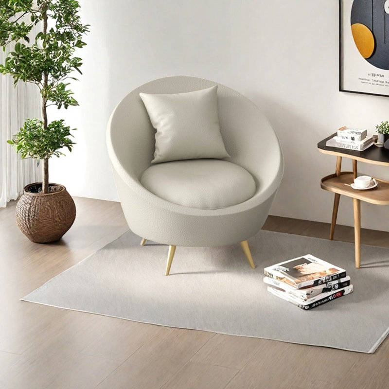 Chaise longue en cuir de style minimaliste