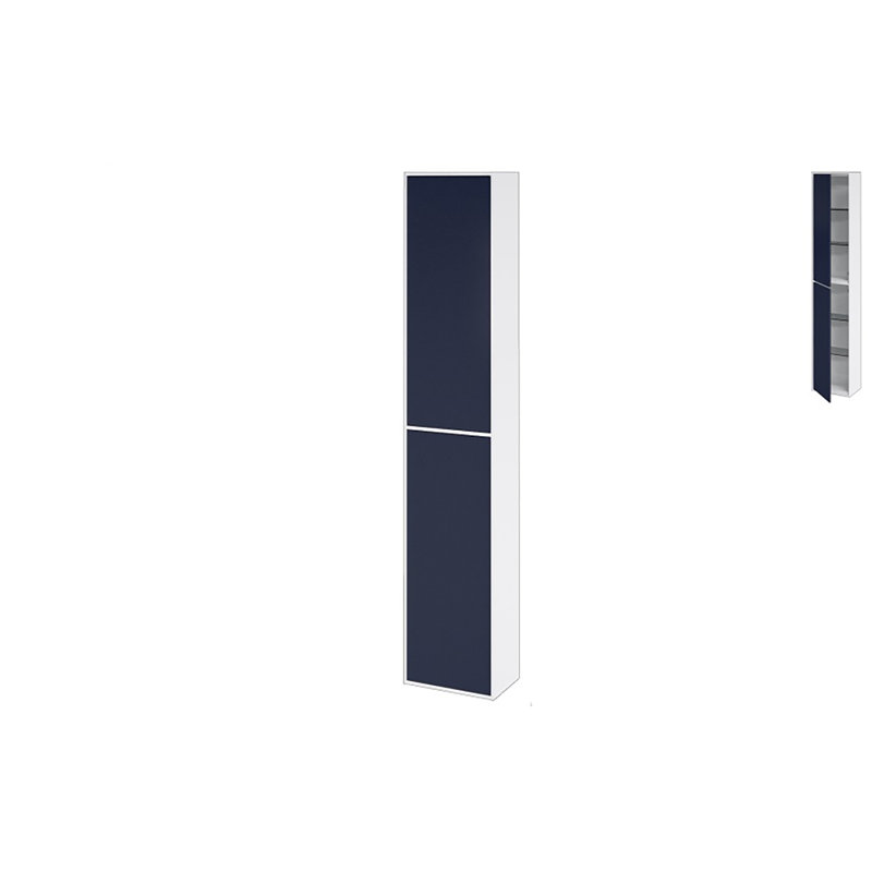 Arciszewski Wall Linen Cabinet, Steel Grey, Left