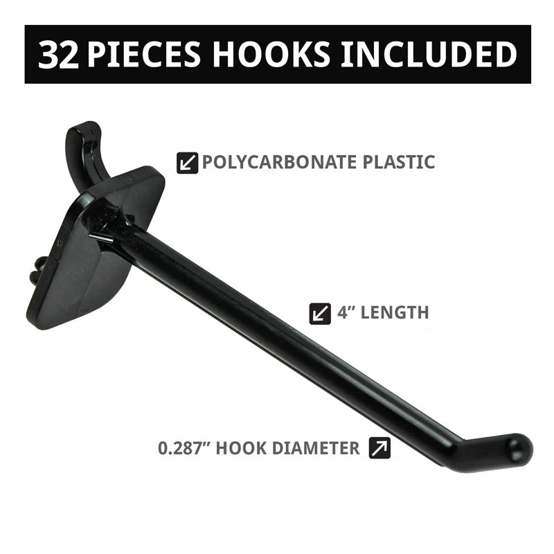 21'' H x 14'' W Plastic Kit with 24 Hooks Included