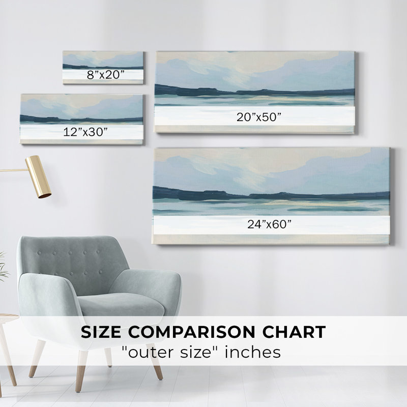 " Cream Coastline I ", 12" H x 30" W x 1.5" D