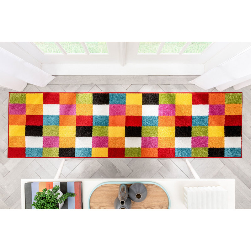 Neyla Geometric Area Rug, Runner 60 x 220cm
