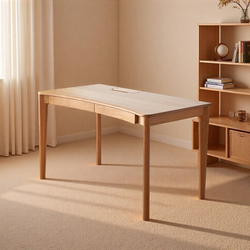 Bureau d'écriture à plateau de table en cerisier, H 29,52 po x l 62,99 po x P 25,59 po