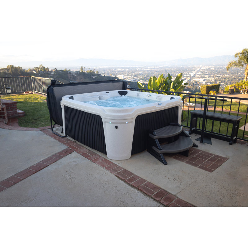 Confer Plastics 23'' D Slip Resistant Hot Tub Step, Deep Gray
