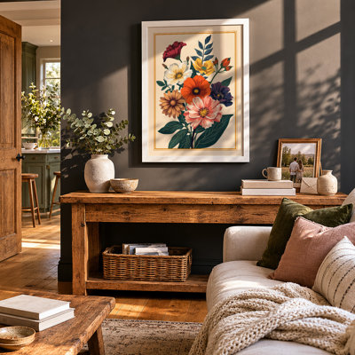 Bouquet Study Botanical - Framed Print