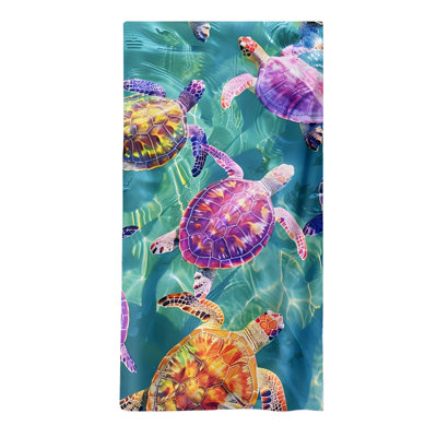 Serviette de plage imprimée, serviette de bain super absorbante, légère et portative, pour la plage