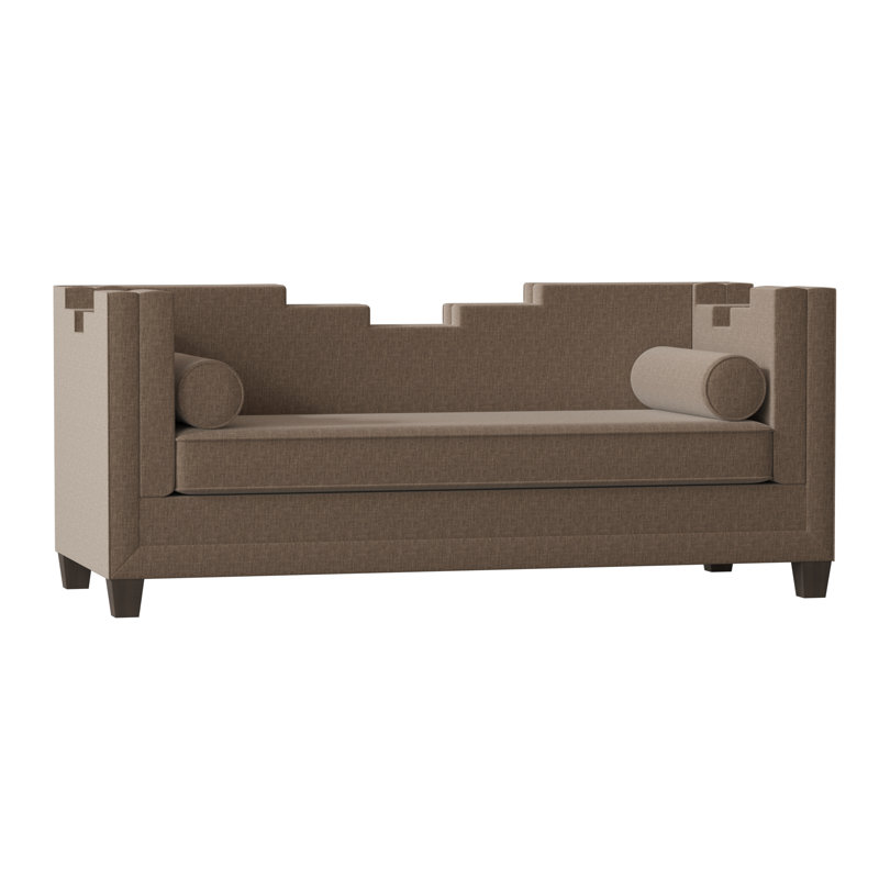 Bella Sofa, Bella Black Performance Velvet, Brown Mahogany