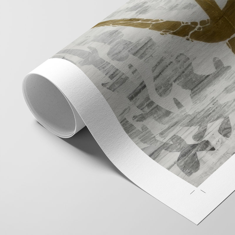 Cinq anneaux d'or - feuille d'or des Fêtes - impression sur toile seulement - non encadrée