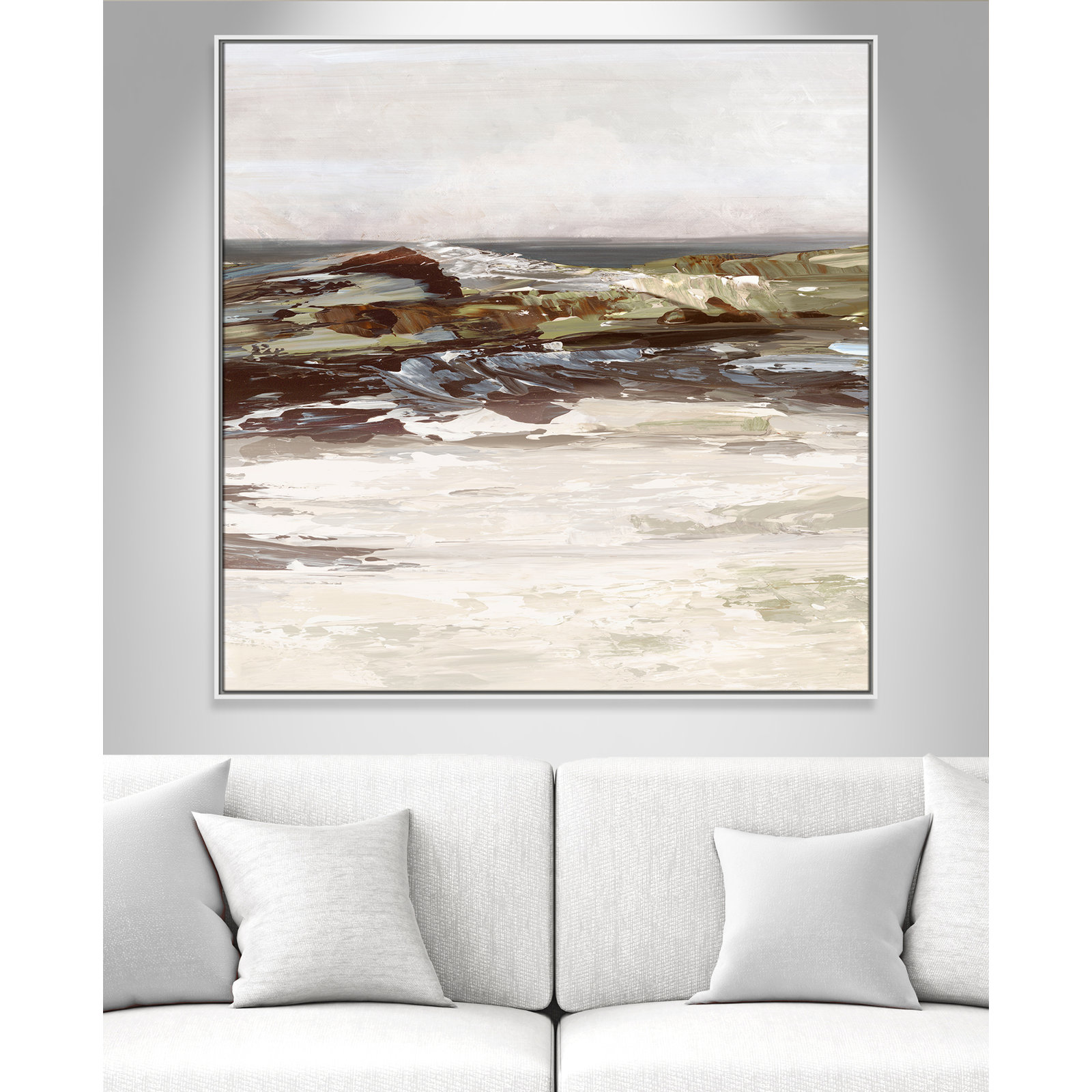 Stoney Peak Print by , 46.5" H x 46.5" W, White