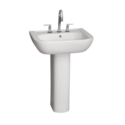 Barclay Caroline " Vitreous China Rectangular Bathroom Sink and Overflow Hole
