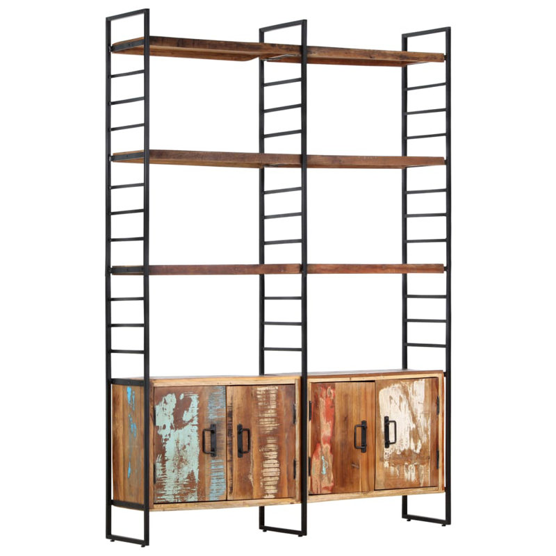 Adaire 180cm H x 124cm W Etagere Bookcase, Walnut
