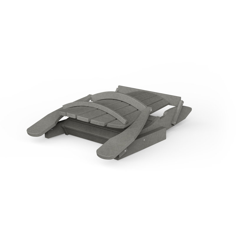 Wisby Foldable Outdoor Adirondack Chair, Light Gray