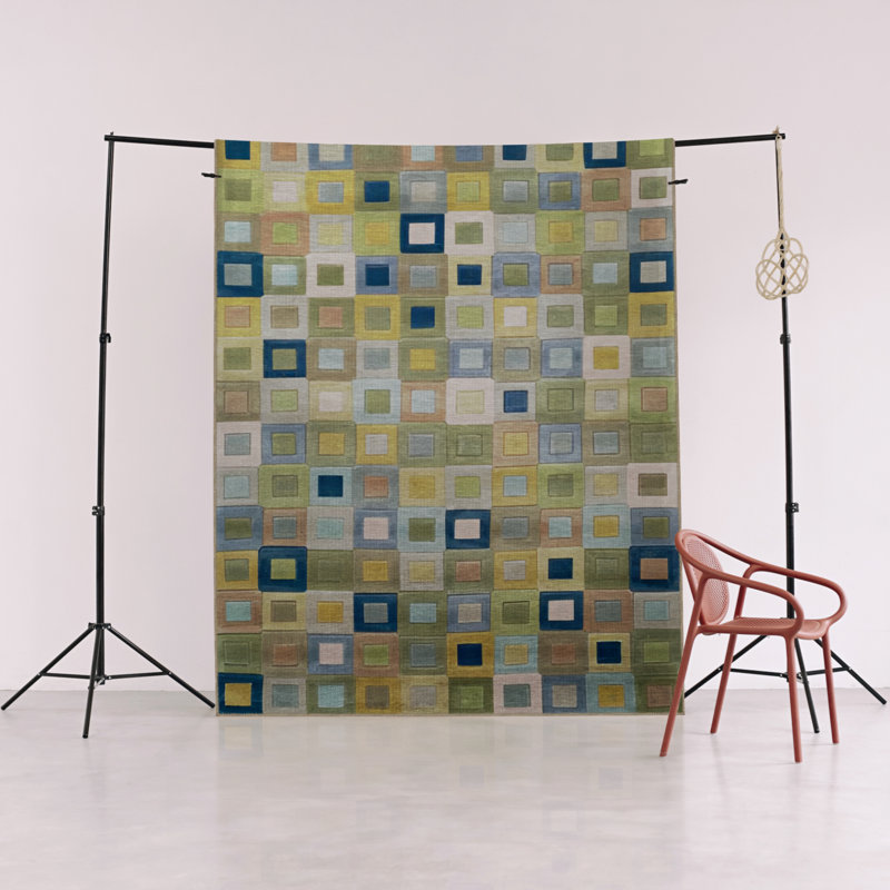 Conin Performance Washable Plaid Indoor / Outdoor Rug, Rectangle 3'11" x 8'2"