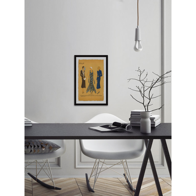 « long et joli », reproduction d’impression encadrée, H 45 po x l 30 po x P 1,5 po