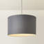 20cm H Velvet Drum Pendant Shade ( Screw On )-137702871-188958257