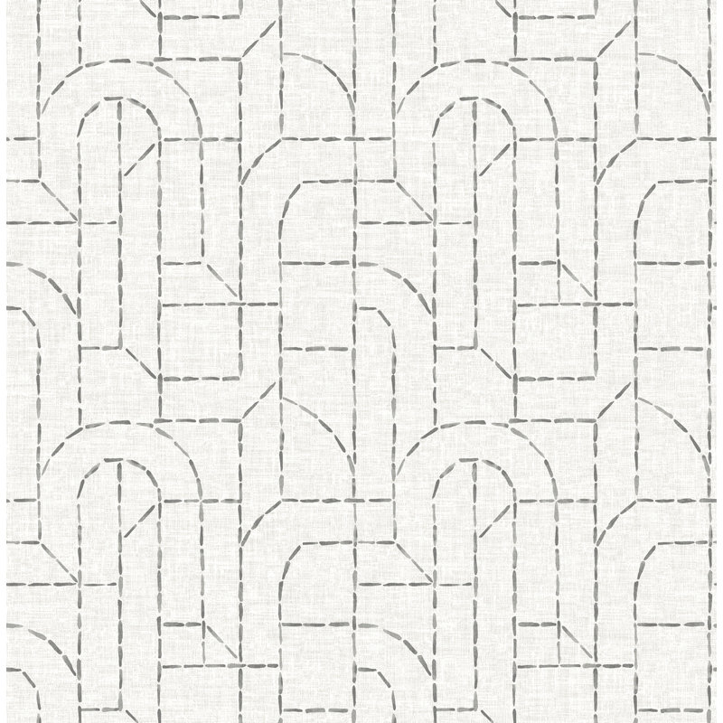 Papier peint à lignes arquées avec intégrité, Gris