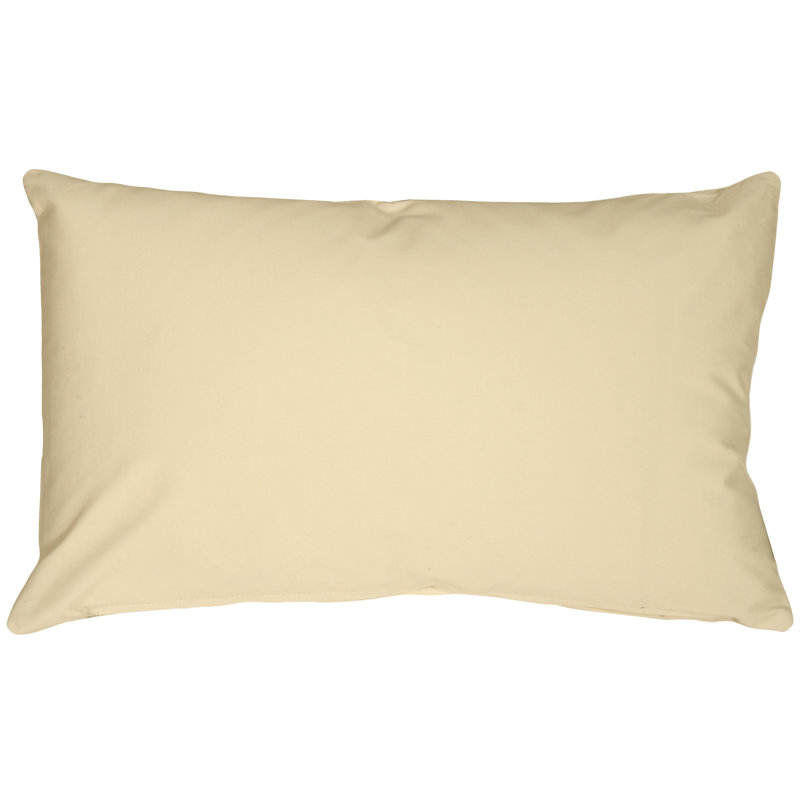 Caravan Cotton Blend Throw Pillow, 12" H x 19" W x 6" D, Cream