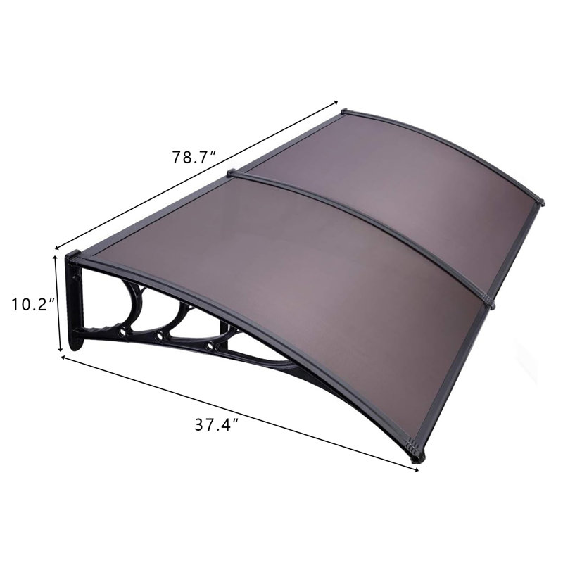 Winado Doors and Windows Awning Block the Rain Snow, 11" H x 76" W x 37" D