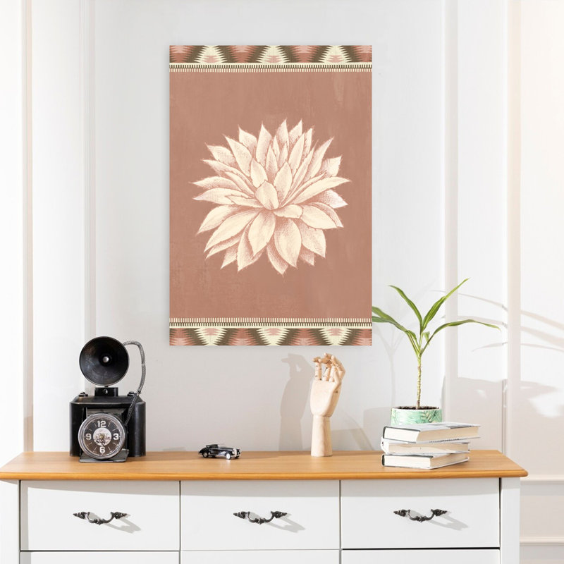 Navajo cactus II abstrait contemporain paysage de plantes grasses, H 24 po x l 16 po