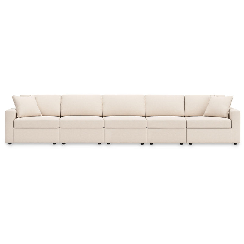 Canapé modulaire 5 pièces Busby, Blanc