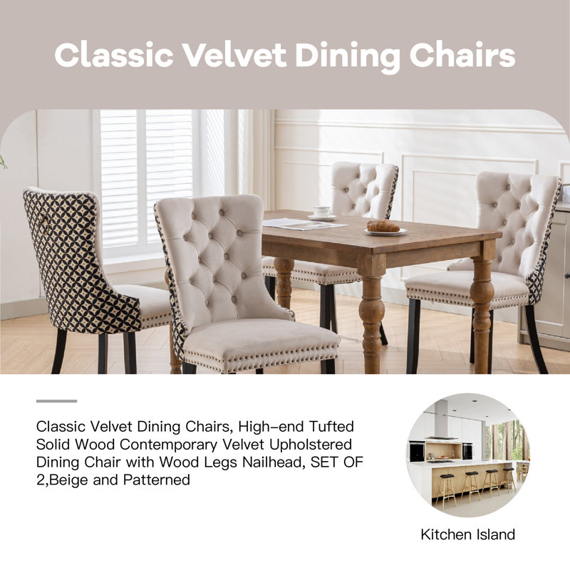 Pattern Upholstered Parsons Dining Chairs HomePop Classic Parsons