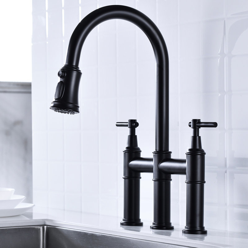 Robinet de cuisine noir mat - Buse rotative à 360 degrés pour un nettoyage efficace de l'évier