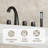 3 Handles Deck Mount Roman Tub Faucet With Hand Shower-109101992