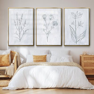 Dear Nature I - Ensemble de 3 cadres flottants sur toile