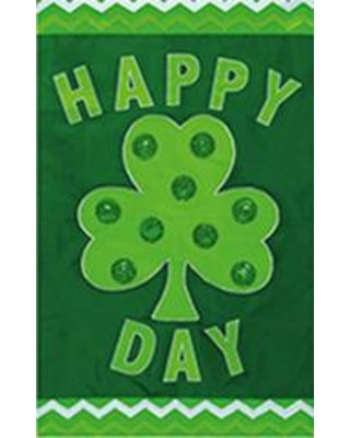 Drapeau de jardin Dowitcher Happy Shamrock Day
