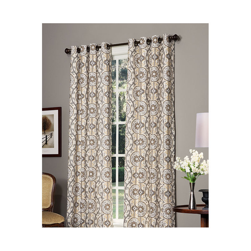 Izmir Contemporary Cotton Geometric Grommet Panels
