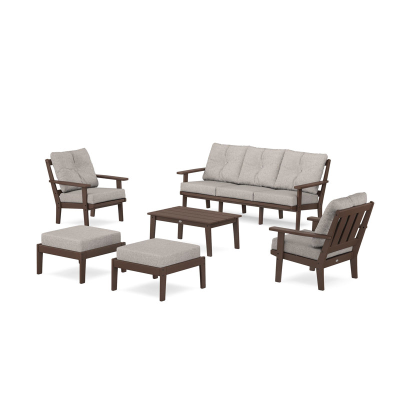 Oxford 6-Piece Lounge Sofa Set, Green, Gray Mist