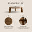 Table basse ronde en bois faite à la main - Rustique naturel 36 po Table basse en bois robuste et sécuritaire pour le salon