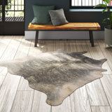Irfa Handmade Light Brindle Cowhide Rug with Suede Backing