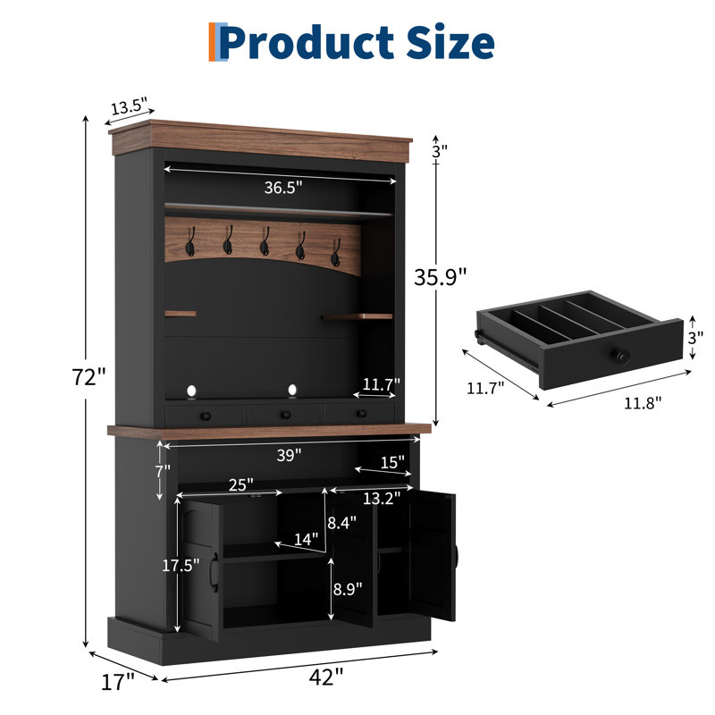 Armoire-bar de 72 po GarveeHome