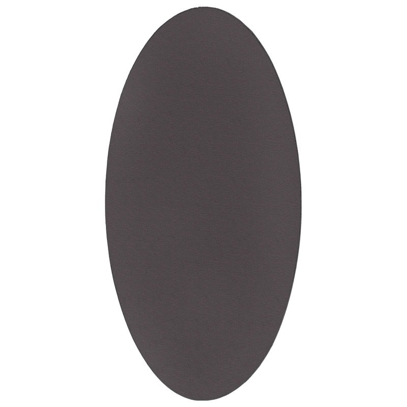 Rugs Anthracite Decorative Inlays Area Rug, Polyester, Oval 100 x 200 cm