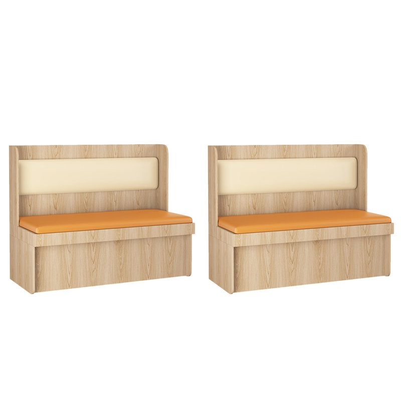 Banc rembourré en similicuir Fashion Light Luxury