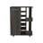 Bar Cart, Two External Shelves, Four Casters, Six Built-in Wine Rack, Single Door Cabinet-1432736274-1432736366