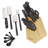 Farberware 22-Piece Never Needs Sharpening Triple Rivet Stainless Steel Knife Block and Kitchen Tool Set